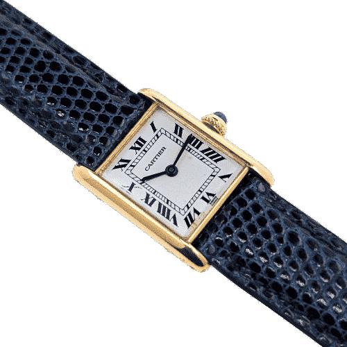 Montre Cartier Tank Louis Cartier Small Model 18k Gold Ref 03 58 Facettes