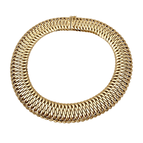 Collier Collier en or jaune, maille américaine. 58 Facettes 34723