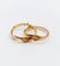 Bague 55 Alliance jumelées victorienne or rose 18k gimmel (circa 1896) antique 58 Facettes A05213
