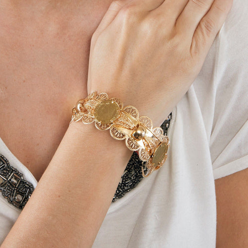 Bracelet Bracelet porte pièce or jaune 58 Facettes LP669/2