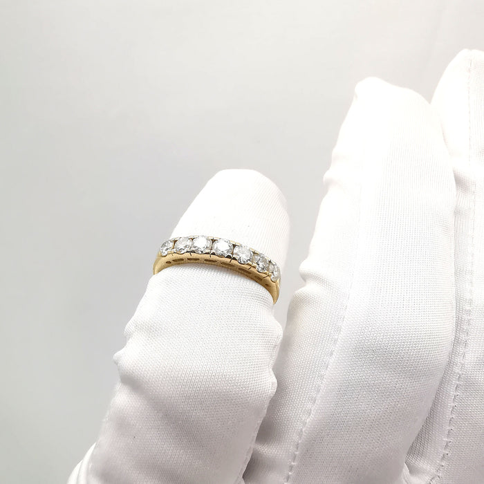 Yellow gold and diamond ring