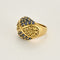 Bague 54 Bague or jaune sertie de saphirs 58 Facettes 2037