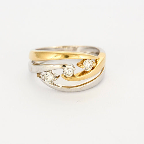 Bague 55 Bague bicolore diamants 58 Facettes