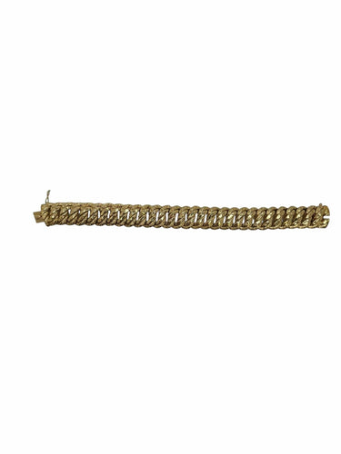 Large American bracelet Link yellow gold 