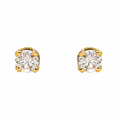 Boucles d'oreilles Boucles d'oreilles Puces Or jaune Diamant 58 Facettes 4608586CN