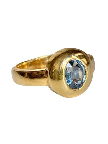 Bague 54.5 Bague or jaune saphir 58 Facettes