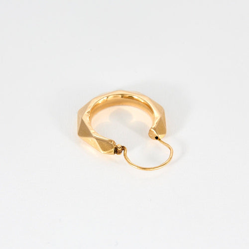 Boucles d'oreilles Créoles Or Rose Facettées 58 Facettes