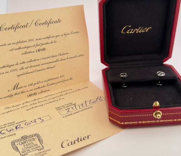 Boucles d'oreilles Boucles d’oreilles Cartier Love en or blanc 58 Facettes