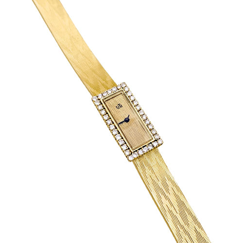 Montre Montre vintage UTI, mouvement Blancpain, or jaune, diamants. 58 Facettes 34991