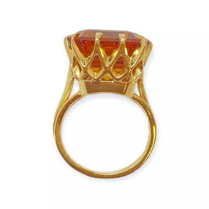 Bague 47 Bague or jaune citrine 58 Facettes 330066965