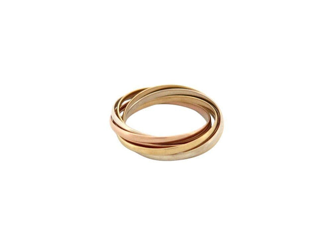 Bague 53 vintage bague CARTIER trinity sept anneaux semainier en 3 ors 18k t53 58 Facettes 267458