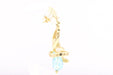 Boucles d'oreilles Boucles d'oreilles contemporaines en or jaune serties de topazes et de perles 58 Facettes 21523