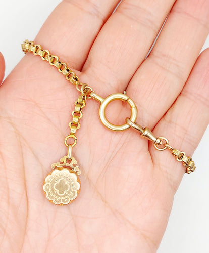 Montre Chaîne giletière de montre antique or rose 18k pendentif ciselé (circa 1900) 58 Facettes A05002