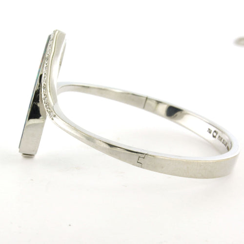 Bracelet Bracelet en or blanc avec opale et diamants taille simple 58 Facettes