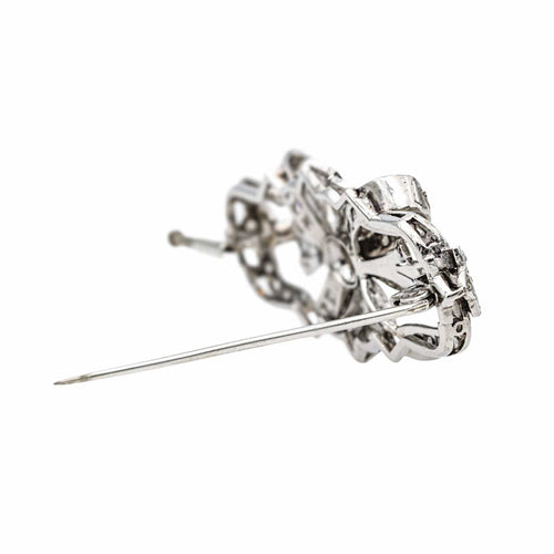Broche Broche Palladium Diamant 58 Facettes 3824709CN