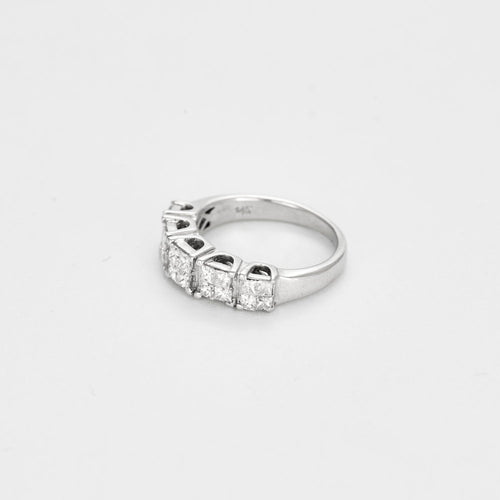 Bague 49.5 Bague la princesse en or blanc et diamants 58 Facettes LP264/13