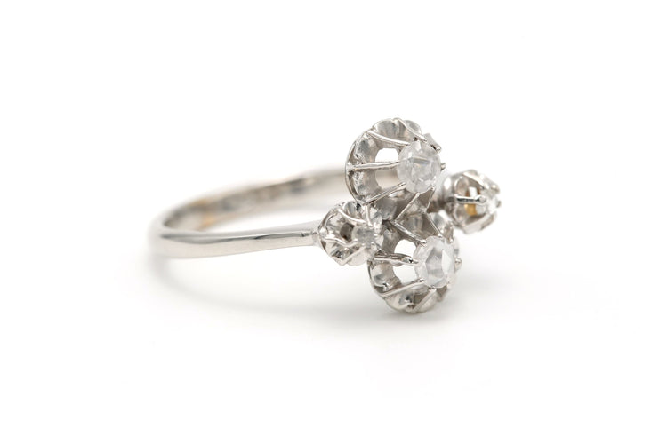 Bague 58 Bague Art Déco en or blanc sertie de diamants 58 Facettes 19736