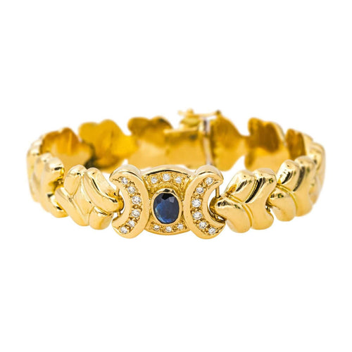 Bracelet Bracelet Or jaune Saphir, Diamant 58 Facettes 4534778CN