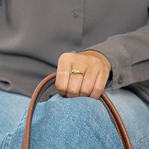 Bague 57 Bague en Or jaune 18k Diamant 58 Facettes SQU33412