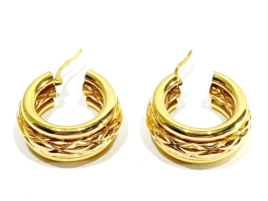 Pair Of Gold Hoop Earrings