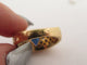 Bague 53 bague style art deco t53 saphir 1.65ct diamants 0.16ct or jaune 18k 12.2g 58 Facettes 268366
