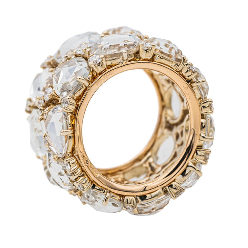 Bague 51 Pomellato Bague Lulu Or rose Topaze, Diamant 58 Facettes 3230376CN