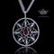 Collier Pendentif en or blanc, rubis ovale (chaîne non incluse) 58 Facettes PG-201047