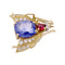 Broche Broche Van Cleef & Arpels, « Abeille », platine, or jaune, saphir, rubis et diamants. 58 Facettes 34982