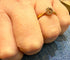 Bague 55.5 Bague ancienne solitaire or et platine diamant brun 58 Facettes