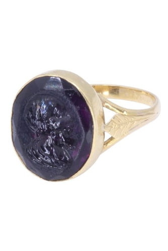 BAGUE ANCIENNE INTAILLE 58 Facettes 095611