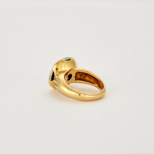 Bague Bague en or jaune et or blanc avec diamants 58 Facettes 240193