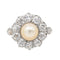 Bague 54 Bague Marguerite Or rose, Platine Perle, Diamant 58 Facettes 3685882CN