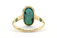 Bague 47 Bague contemporaine en or jaune sertie d'une turquoise 58 Facettes B420