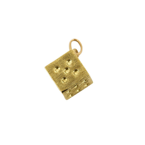 Pendentif Pendentif charm's Dé à jouer en or jaune 58 Facettes ALE3523