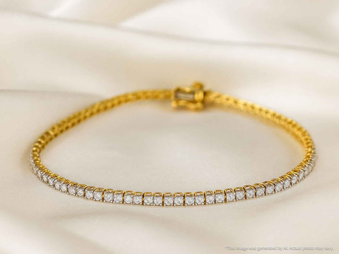 Bracelet Bracelet de tennis en or serti de diamants de 2,50 carats 58 Facettes 2147