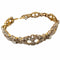 Bracelet Bracelet design Art Déco en or jaune et platine avec diamants 58 Facettes Q315B