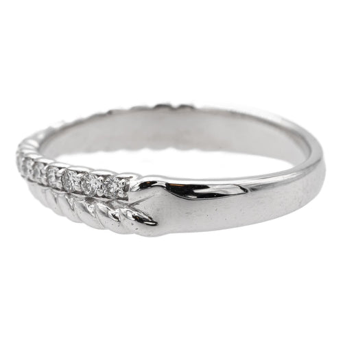 Bague 50 Bague Demi alliance Or blanc Diamant 58 Facettes 1338993CN