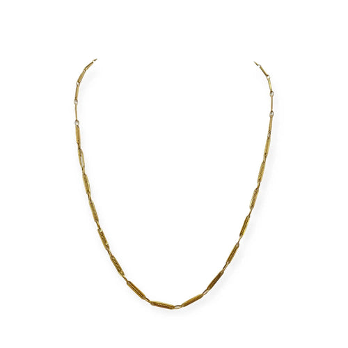 Collier Collier - Maille alternée travaillée en or jaune 750/1000 58 Facettes 330091924