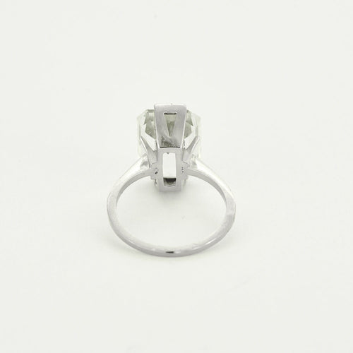 Bague 53 Bague en or blanc et Aigue-Marine 58 Facettes BIA1034