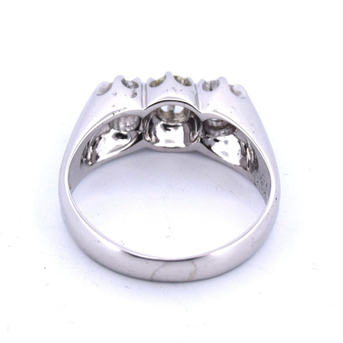 Bague 60 Bague trilogie or blanc et diamants 58 Facettes