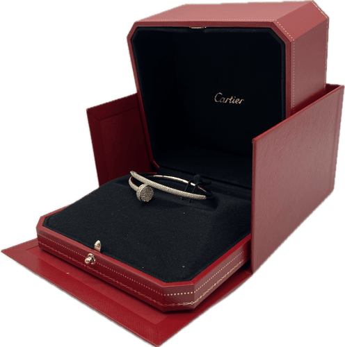 Bracelet Bracelet Juste un Clou semi pavé en or blanc et diamants 58 Facettes D/91225