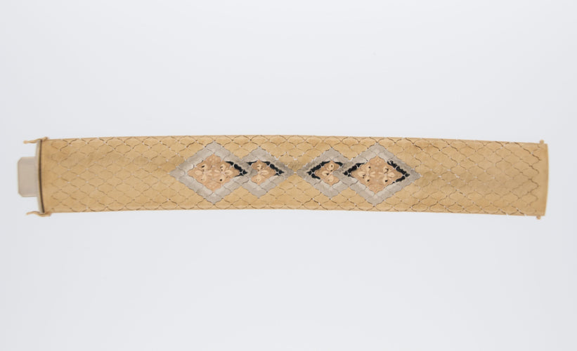 Bracelet Bracelet manchette Art Déco en triple or 58 Facettes