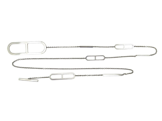 Collier collier HERMES sautoir ever chaine d'ancre 77 cm argent 925 35gr 58 Facettes 271951