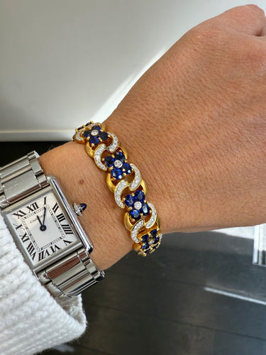 Bracelet Bracelet Or Jaune 22 carats - Saphirs et Diamants 58 Facettes 1.0002546/1