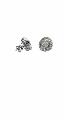 Boucles d'oreilles Boucles d’oreilles en or blanc et diamants 58 Facettes