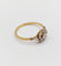 Bague 56.5 Bague marguerite antique en or 18k et diamants taille rose 58 Facettes A06397