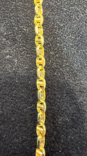 Collier Chaîne maille marine en or jaune 18 carats 58 Facettes