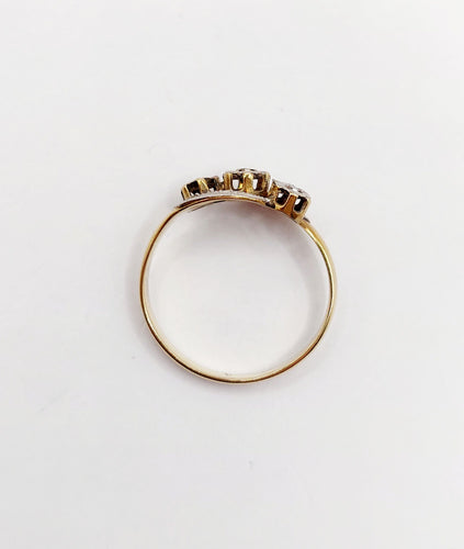 Bague 50.5 Bague or jaune, diamants taille rose (circa 1900) 58 Facettes A06375