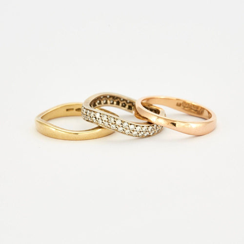 Bague 50 CARTIER – 3 bagues empilables Diamants 58 Facettes