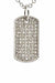 Collier Chaîne et pendentif plaque GI or blanc et diamants 58 Facettes